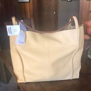 Yellow Sak tote bag.